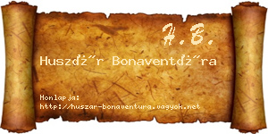 Huszár Bonaventúra névjegykártya
